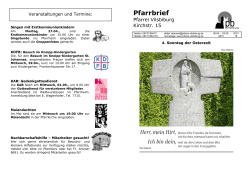 Pfarrbrief - Pfarrei Mariae Himmelfahrt Vilsbiburg