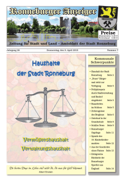 Ronneburger Anzeiger 07/2015 - der Stadt Ronneburg / Thüringen
