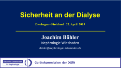 Sicherheit an der Dialyse - Fischland Symposium 2015