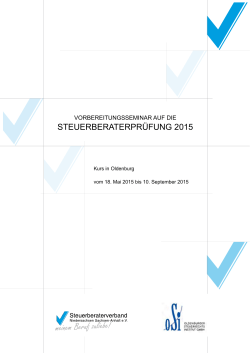 steuerberaterprüfung 2015 - Steuerberaterverband Niedersachsen