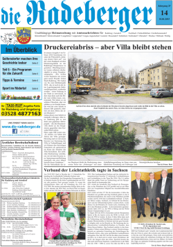 Druckereiabriss &ndash; aber Villa bleibt stehen
