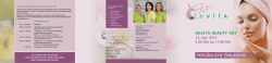 HealtH Beauty Day PERS&ouml;NLICHE EINLADUNG - inVita
