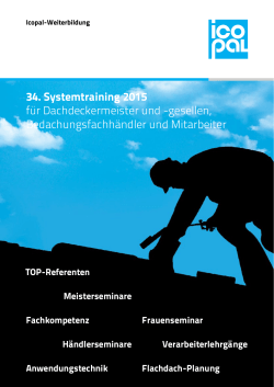 34. Systemtraining 2015 für Dachdeckermeister und