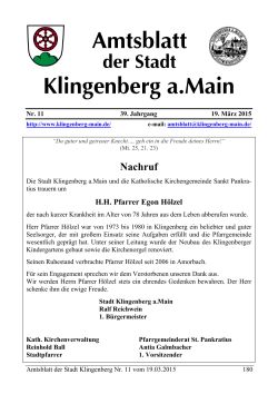 Amtsblatt Nr. 11 - Klingenberg am Main