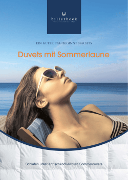 Duvets mit Sommerlaune - billerbeck Schweiz AG