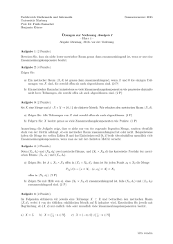 Übungsblatt 4 - Fachbereich Mathematik und Informatik