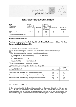 Drucksache 41/2015 - Gemeinde Pleidelsheim