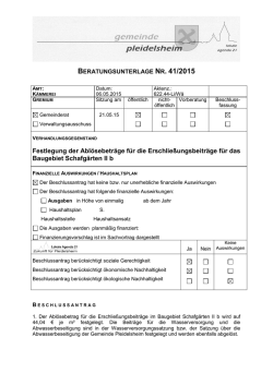 Drucksache 41/2015 - Gemeinde Pleidelsheim