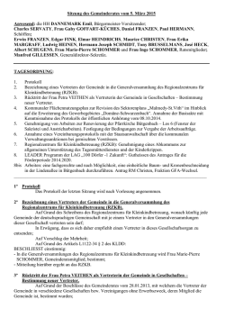 05.03.2015 - Gemeinde Bütgenbach