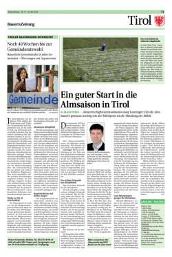 Ein guter Start in die Almsaison in Tirol