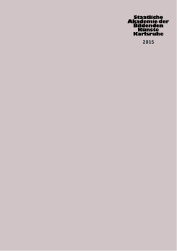 Informationsbrosch&uuml;re - Staatliche Akademie der Bildenden K&uuml;nste