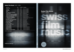 Swiss Film Music 1923 – 1959 CD 1