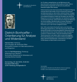 Dietrich Bonhoeffer - Evangelische Akademie der Nordkirche