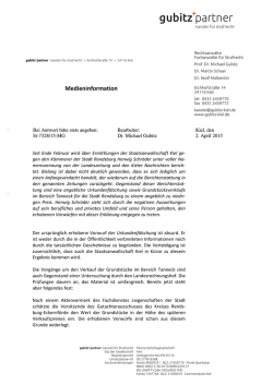 Stellungnahme - gubitz+partner
