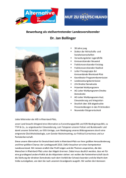 Dr. Jan Bollinger - Alternative f&uuml;r Deutschland &bull; Kreisverband Neuwied