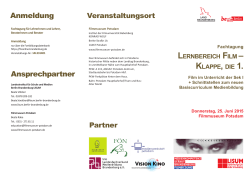 Programm und Flyer - Bildungsserver Berlin