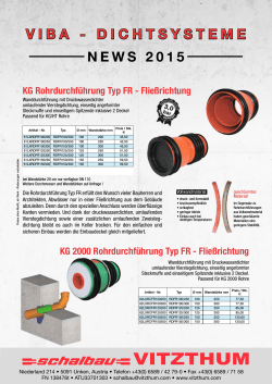 VIBA - DICHTSYSTEME NEWS 2015