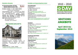 Sektionsangebote 04-09/2015