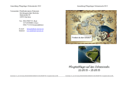 Anmeldung Pfingstzeltlager Ochseninseln 2015