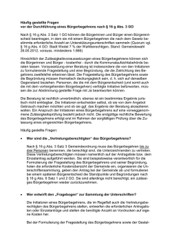H&auml;ufig gestellte Fragen vor der Durchf&uuml;hrung eines