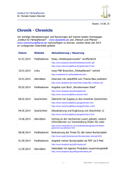 Chronik - Chronicle - Institut für Färbepflanzen