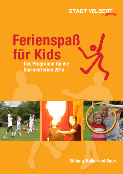 Ferienspaß für Kids - Broschüre