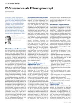 IT-Governance als F&uuml;hrungskonzept