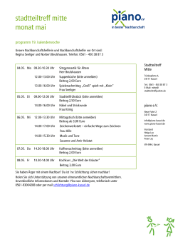 Mai 2015 Programm - GWG der Stadt Kassel