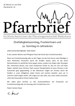 Pfarrbrief-2015-05-31 - Pfarreiengemeinschaft Wallenhorst