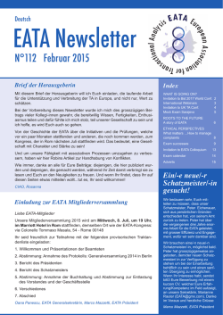 EATA Newsletter - European Association for Transactional Analysis