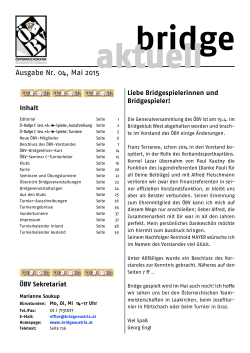 Ausgabe Nr. 04, Mai 2015 - Österreichischer Bridgesportverband