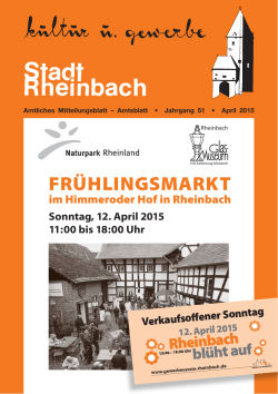 April - Stadt Rheinbach