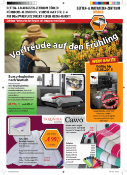 Hier - BETTEN- UND MATRATZEN ZENTRUM B&Uuml;HLER
