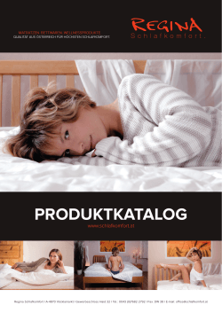 PRODUKTKATALOG - Regina Schlafkomfort