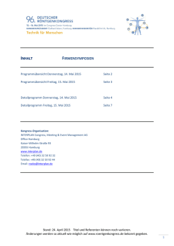 INHALT FIRMENSYMPOSIEN