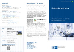 IT-Sicherheitstag 2015 - eBusiness