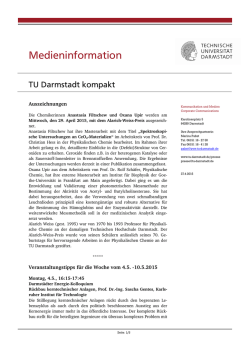 TU Darmstadt kompakt (4.5.-10.5.2015)