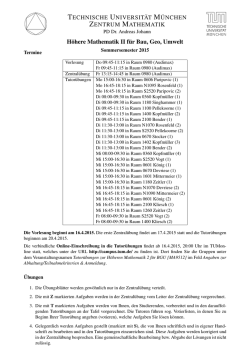 H&ouml;here Mathematik II f&uuml;r Bau, Geo, Umwelt