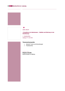 Compliance im Bankwesen