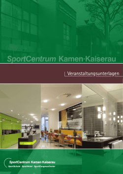 Veranstaltungsmappe - SportCentrum Kamen