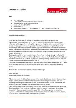 LEHRERNEWS Nr. 8 – April 2015 Inhalt Kurz und Knapp