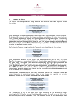 Handout: Kennzahlen - Academy of Hotel Excellence