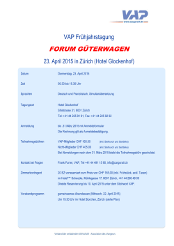 FORUM GÜTERWAGEN - Swiss Shippers` Council