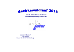 Programm und Startzeiten - WSV Niederrhein Duisburg