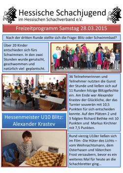 Bericht vom 28.03 - Hessische Schachjugend