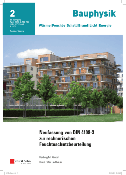 Neufassung von DIN 4108-3 zur rechnerischen