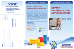HEVERT- FACHTAGUNG F&Uuml;R NATURHEILKUNDE Einladung