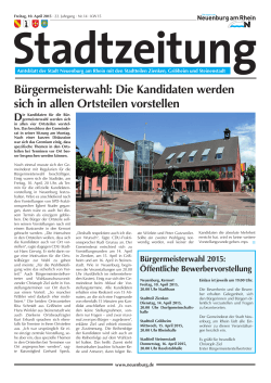 Stadtzeitung 2015 KW 15 - Stadt Neuenburg am Rhein