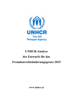 UNHCR-Stellungnahme zum FrÄG