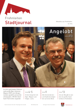 Ausgabe Mai 2015 - Stadtgemeinde Frohnleiten
